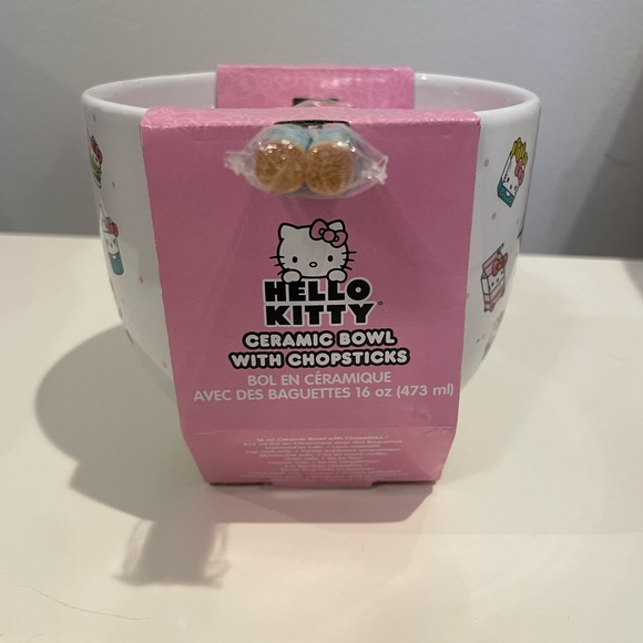 NWT Hello Kitty Sanrio Ramen Bowl w/ Chopsticks Set - Picture 3 of 6
